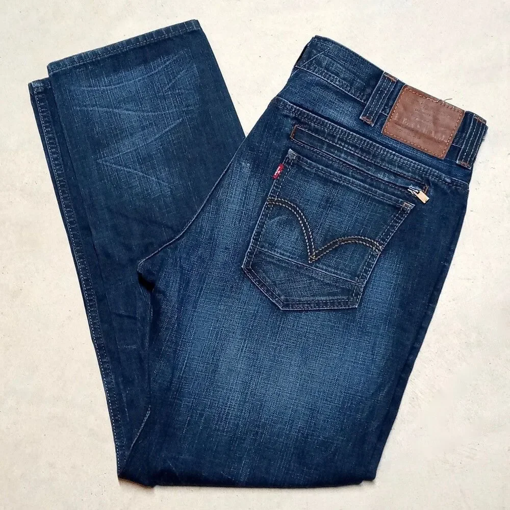 Levi's 511 Skinny Jeans Size 40x32 Slim Fit Y2K Zipper Pocket Denim VTG